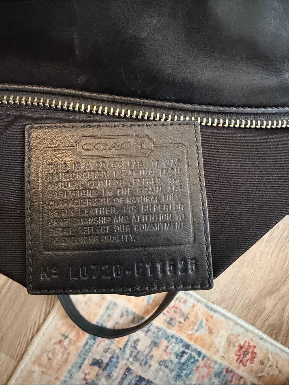 Coach Black Leather Shoulder Tote Purse Bag - Picture 3 of 9